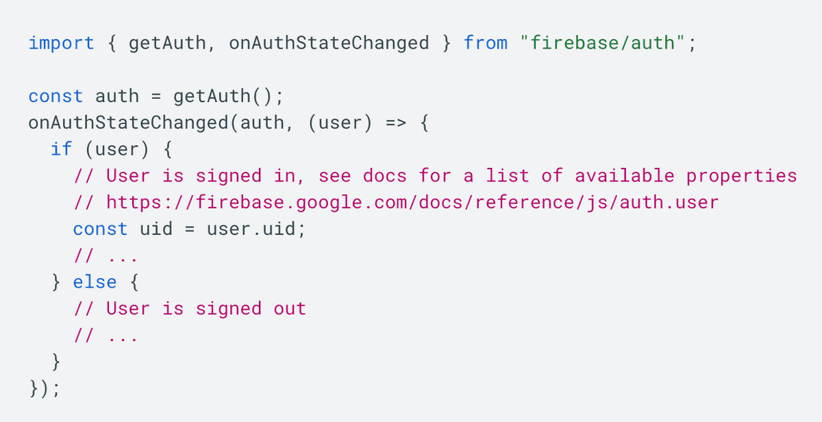Firebase Authentication Snippet - Official website